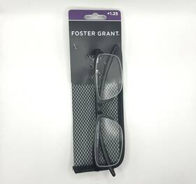 Foster Grant 193033557310 Paolo Reading Glasses 1.25 With Sleeve Black