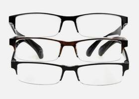 Foster Grant 193033558737 Pete 3-pack Essentials Rectangular Reading Glasses 1.25