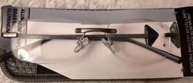 Foster Grant 193033559154 Aluminum Gun 2.50 Mens Reading Glasses Rimless Readers