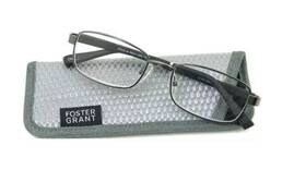 Foster Grant 193033559444 Mens Manning Gun Square Reading Glasses 2.75 With Free Case 9z