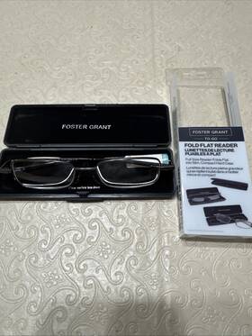 Foster Grant 193033564479 Fold Flat Men S Reading Glasses With Case 2.75