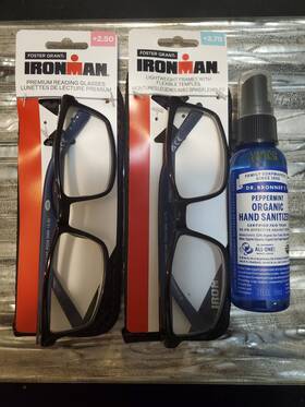 Foster Grant 193033584880 Ironman 2 Blk/blu Reading Glasses 2.50 And 2.75 5 Free Org Sntz