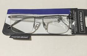 Fgmr2101 Foster Grant 193033595886 D878 Gun 3.25 Mens Reading Glasses Readers Half Rim