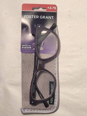 Foster Grant 193033596081 Ladies Lt. Violet Purple Reading Glasses Crystal Vision 2.75 New