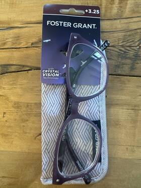 Vrl2103 Foster Grant 193033596098 Reading Glasses With Soft Case Prp 3.25 Nwt