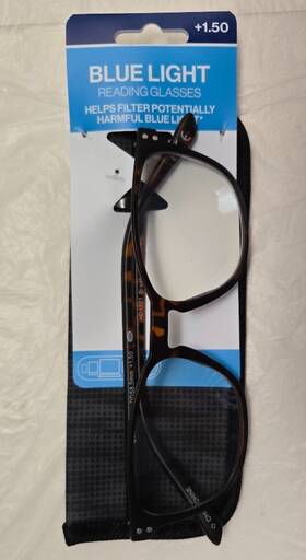 18-145 Foster Grant 193033610497 Blue Light Reading Glasses 1.50 Braxton 51 Tortoise