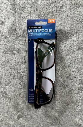Foster Grant 193033654620 Multi-focus Advanced Reading Glasses Tortoise Shell 1.75 New