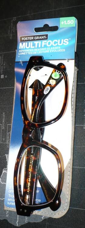 Foster Grant 193033661635 Multi Focus Advanced Readers Tortoiseshell Glasses 1.50 Computer