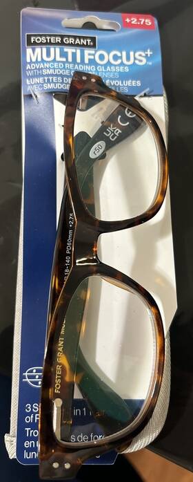 Foster Grant 193033661666 Multi Focus Advanced Readers Tortoiseshell Glasses 2.75 Computer
