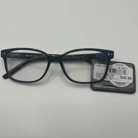 Foster Grant 193033669174 Blue Light Reading Glasses 0.00 Black New With Tags