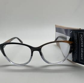 Foster Grant 193033672099 Leyna Gry Gray 2.50 Reading Glasses Readers