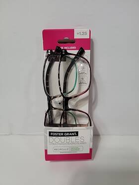 Foster Grant 193033720110 Womens Reading Glasses Doubles 1.25 2 Pairs New Free Shipping