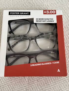 Foster Grant 193033762400 Design Optics By Fashion Cateye Reading Glasses 3 Pk 3.00