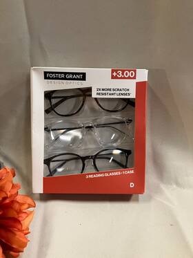 Foster Grant 193033762547 Reading 3 Pack- Glasses 3.00