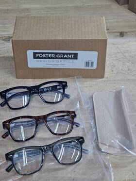 Foster Grant 193033765449 1.25 - Womens 3 Pack Design Optics Reading Cheaters Glasses