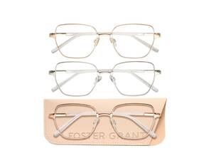 Foster Grant 193033765678 Design Optics #827 Metal Geo 3 Pack Reading Glasses 1.75