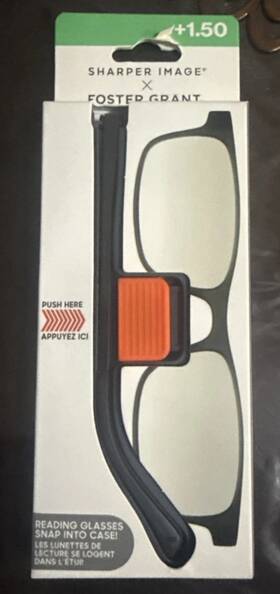 Foster Grant 193033776919 Sharper Image Sir 26 475 1.50 Flat Case Reading Glasses Readers