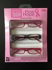 Foster Grant 3 Pack Pink Hope Reading Glasses 2.50 Scratch Resistant New 024021310290