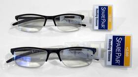 316746 Foster Grant 2 Pairs Fgx Spare Pair Inch Paolo 2.00 Black Half Frame Reading Glasses With Cases