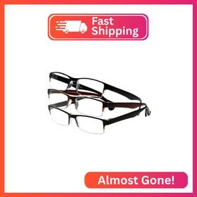 5014161-100.cgu Foster Grant Mens Pete Rectangular Reading Glasses Black And Brown 3 Pack 1x