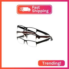 5014161-200.cgu Foster Grant Mens Pete Rectangular Reading Glasses Black And Brown 3 Pack 2x