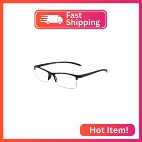 5014181-125.cgu Foster Grant Mens Paolo Square Reading Glasses Black/transparent 59 Mm 1.25