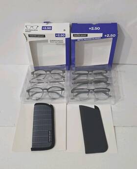 Foster Grant 593033393213 Reading 6 Pack- Glasses 2.50 - Full Rim Fashion And Metal