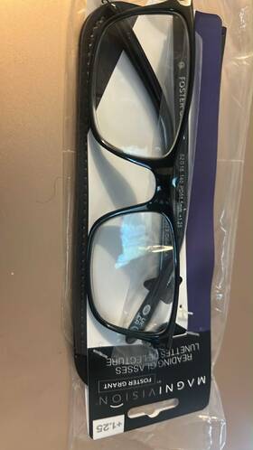 Foster Grant 741114552527 Coleblk Reading Glasses 1.25 Black Frame