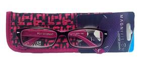 Foster Grant 887661002174 Magnivision Reading Glasses W Case Adelle Pink Spring Hinges 2.50