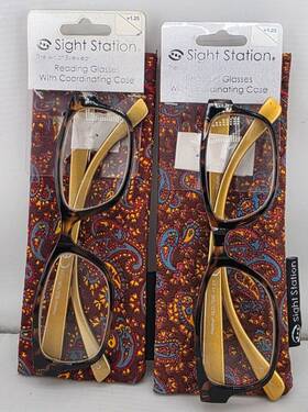 Foster Grant 887661116635 Reading Glasses Sight Station Heather 1.25 2 Pc