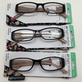 Foster Grant 887661117045 Inch 3 Pair R10 Sight Station Caity Wome Reading Glasses 1.50 Readers