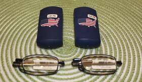 Foster Grant 887661181213 2 Pairs Of Gideon Blue Flag Folding Reading Glasses 2.75