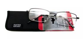 Foster Grant 887661252906 Titanium 1.50 Reading Glasses With Free Soft Case T22 Gun 9z
