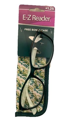 Foster Grant 887661310156 E-z Reader Gwyn Green And White Womens Reading Glasses 1.25