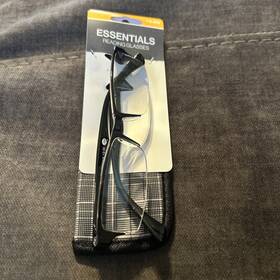 Foster Grant 887661310354 Essentials Percy Black 2.00 Reading Glasses Half Frame