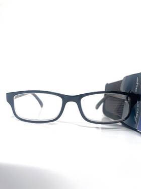 Foster Grant 887661312884 Ez Readers Cartman Reading Glasses Solid Black Rectangular Frame