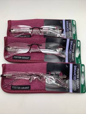 Foster Grant 887661313263 Inch 3 Pair R59 Dani Purple 1.75 Prp Reading Glasses Readers