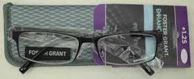 G131952-1 Foster Grant 887661314123 Enhanced Vision Reading Glasses 1.25 Drew - Gray K1-b
