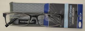 G131952-1 Foster Grant 887661314130 Enhanced Vision Reading Glasses 1.50 Drew - Gray K1-c