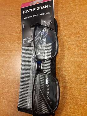 E17d Foster Grant 887661323934 Cole Mens Crystal Vision Reading Glasses Black 2.75