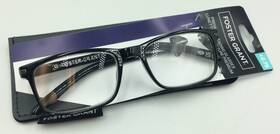 Foster Grant 887661323989 Cole Black Mens Crystal Vision Reading Glasses 2.75 Brand New