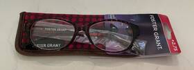 Foster Grant 887661324054 Monica Magenta Plastic Frames Reading Glasses 2.75 Case New