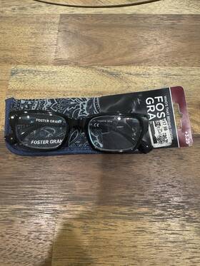 Foster Grant 887661324146 New Mira Blue 3.25 Reading Glasses With Soft Case. Free Ship
