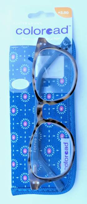 Foster Grant 887661324696 Coloread Reading Glasses With Case Elodie Tel 48/17-140 2.50