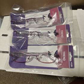 Foster Grant 887661339317 Inch 3 Pair Trend By Dani Prp 1.25 Purple Reading Glasses Readers