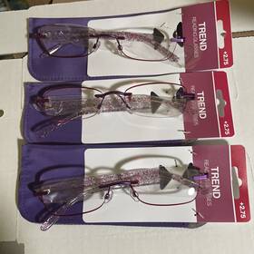 Foster Grant 887661339362 Inch 3 Pair Trend Dani Prp Purple 2.75 Reading Glasses