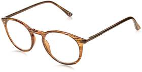 Foster Grant 887661359384 Mckay Multifocus Round Reading Glasses Brown/transparent 48 Mm