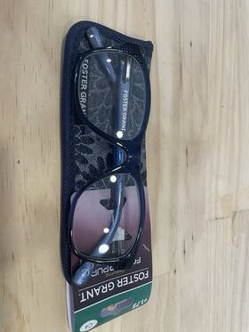 Foster Grant 887661364012 Fosterpure Dark Blue Reading Glasses 1.75 Nwt With Case