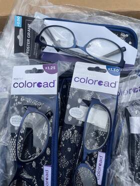 Foster Grant 887661365903 Inch 125 Pcs Coloread Isa Reading Glasses 1.25 1.50 And 2.00 Lot#3