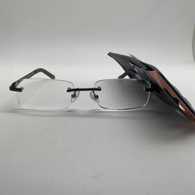 Foster Grant 887661369178 Blake 1.75 Mens Reading Glasses Rimless Readers Metal